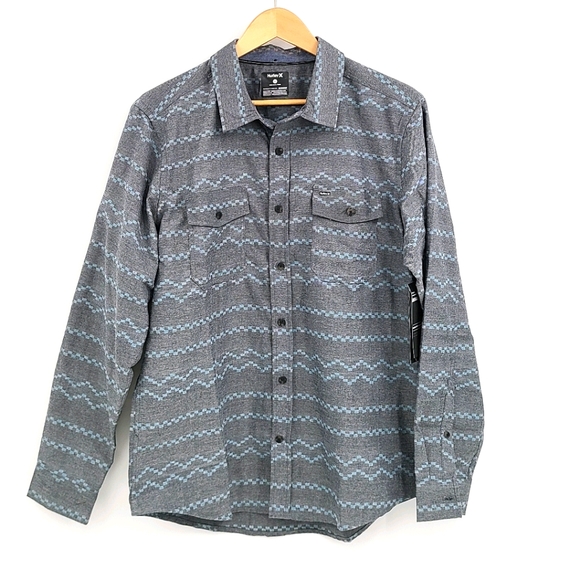 Hurley Dri Fit Buttom Down Aztec Print Shirt - Picture 1 of 10
